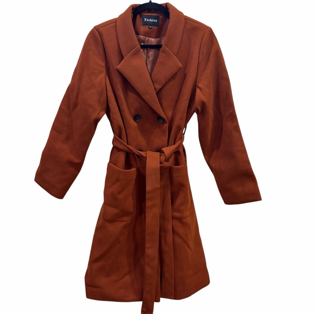 Hooever/Women's Double Breasted Wool Blend Coat/Size: S - Picture 3 of 16
